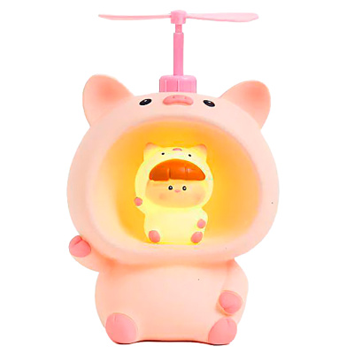 Ночник Копилка Baby pig fan iLikeGift 1041-15B pink 1